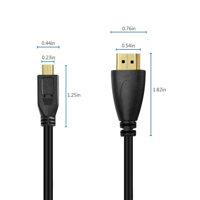 UCEC Coiled Micro HDMI to HDMI Cable, 3.2FT Retractable Cable for Laptops, Cameras, DSLRs, Camcorders, Portable Screens and Monitors - Image 2